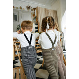 Silly Silas Seaweed Brown X Peanut Striped Special Footed Tights