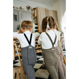 Silly Silas Seaweed Brown X Peanut Striped Special Footed Tights