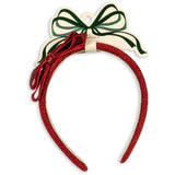Konges Sløjd Red/Glitter Velvet Bow Hairbrace