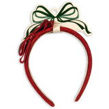 Konges Sløjd Red/Glitter Velvet Bow Hairbrace