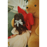 Konges Sløjd Silver Glitter Velvet Double Bow Hair Barrette