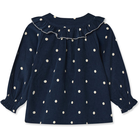 Fliink Insignia Blue AOP Dolly Dot Blouse