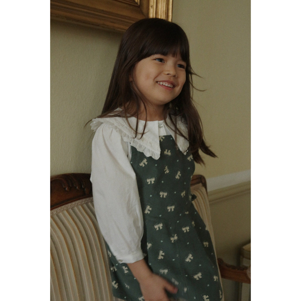 Konges Sløjd Optic White Coeur Collar Shirt Gots