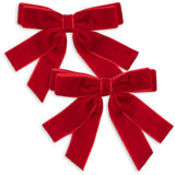 Konges Sløjd Barbados Cherry 2 Pack Velvet Double Bow Hair Clips