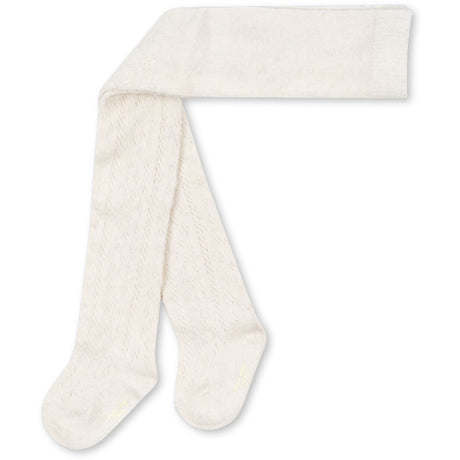 Konges Sløjd Off White Wool Pointelle Tights