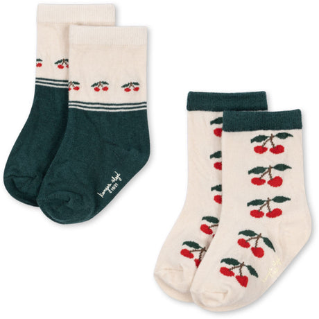 Konges Sløjd Cherry Mix 2 Pack Jaquard Socks