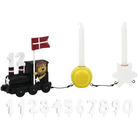 Kids by Friis Løven Birthday Train M. Planet Og Stjerne