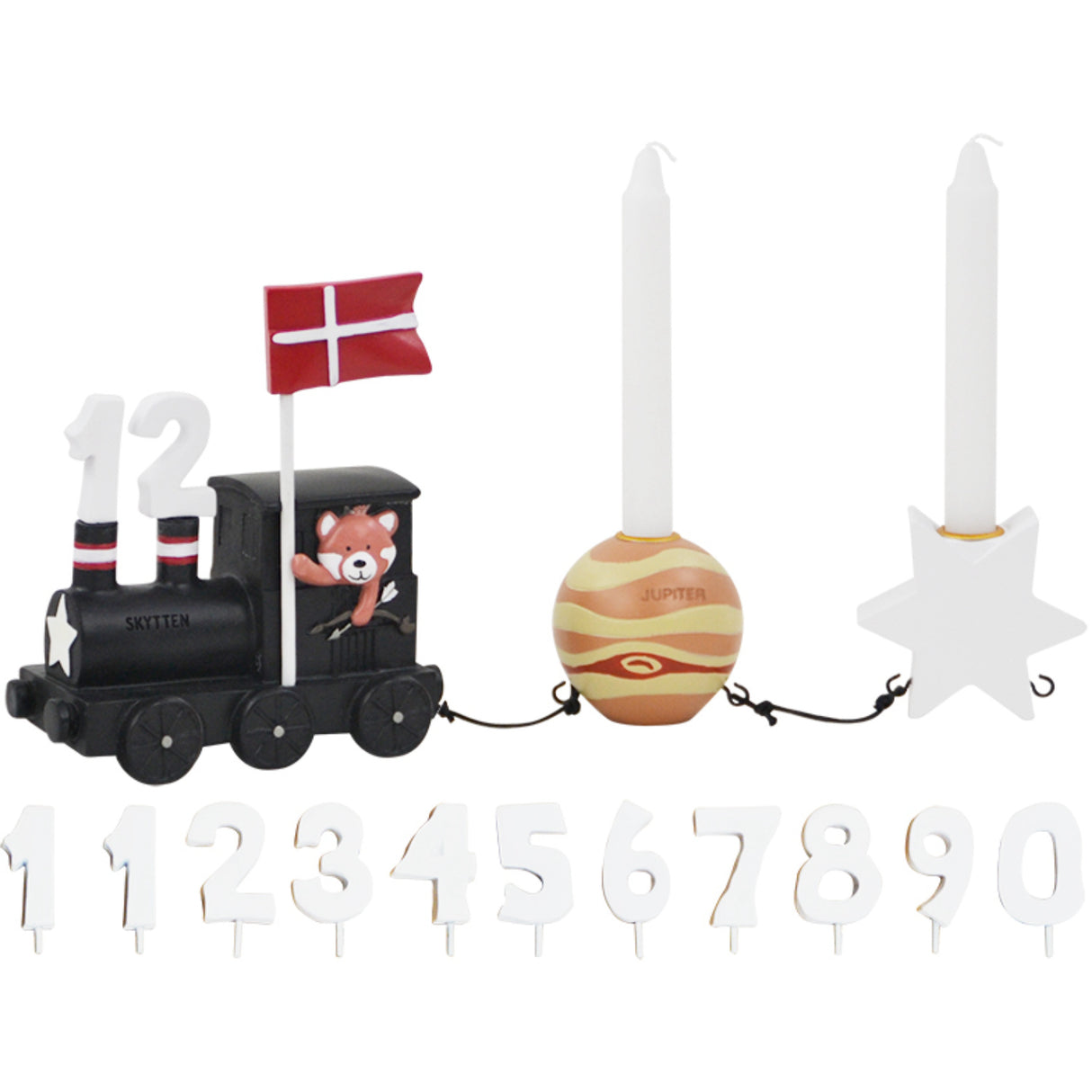 Kids by Friis Skytten Birthday Train M. Planet Og Stjerne