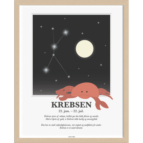 Kids by Friis A3 Poster M. Stjernetegn, Krebsen