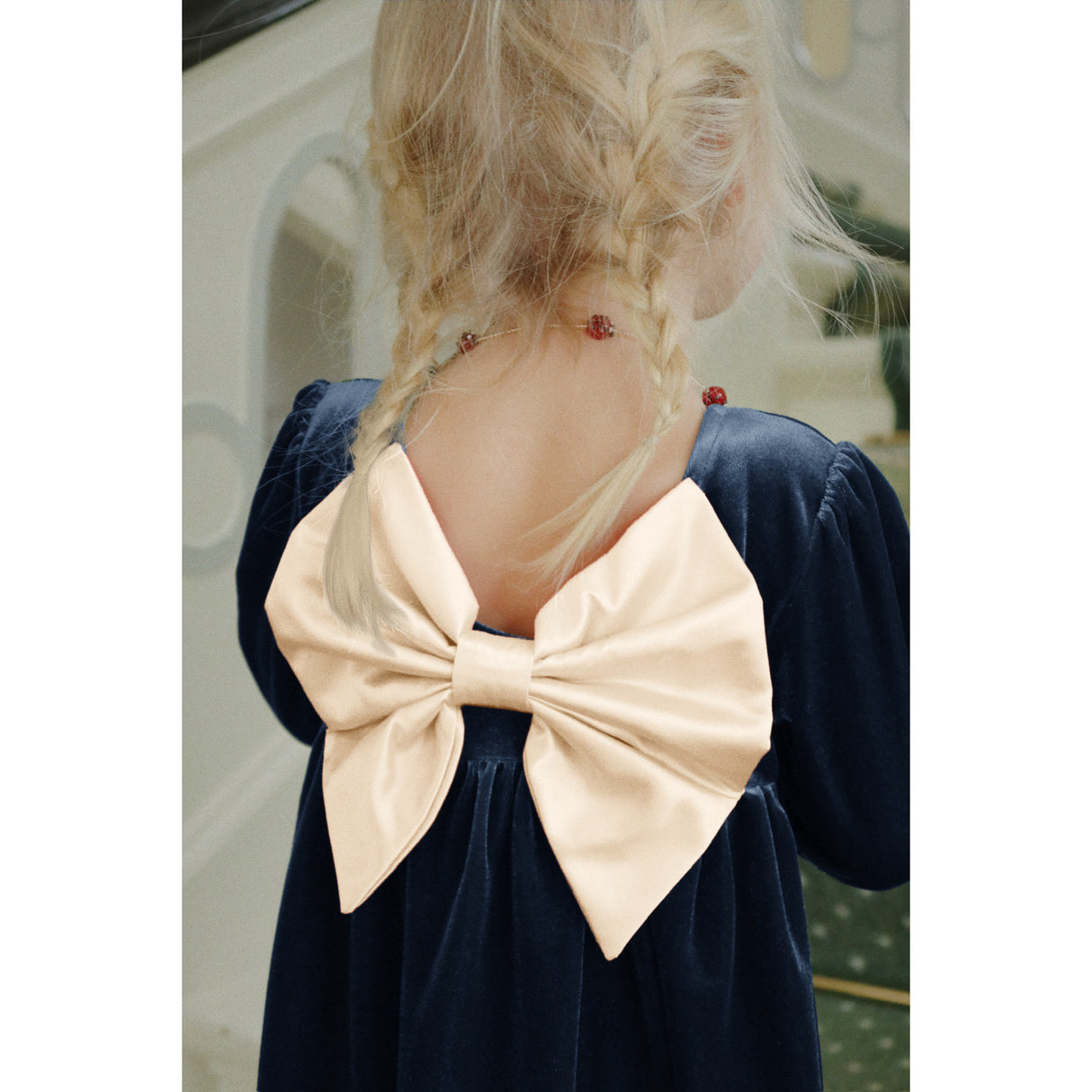 Konges Sløjd x Luksusbaby Navy Blazer Gia Bow Dress Grs