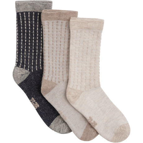 Minymo Dark Navy Wool Socks 3-Pack