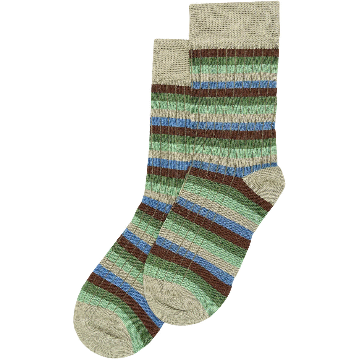 minipop® Green Bamboo Multi Stripe Socks