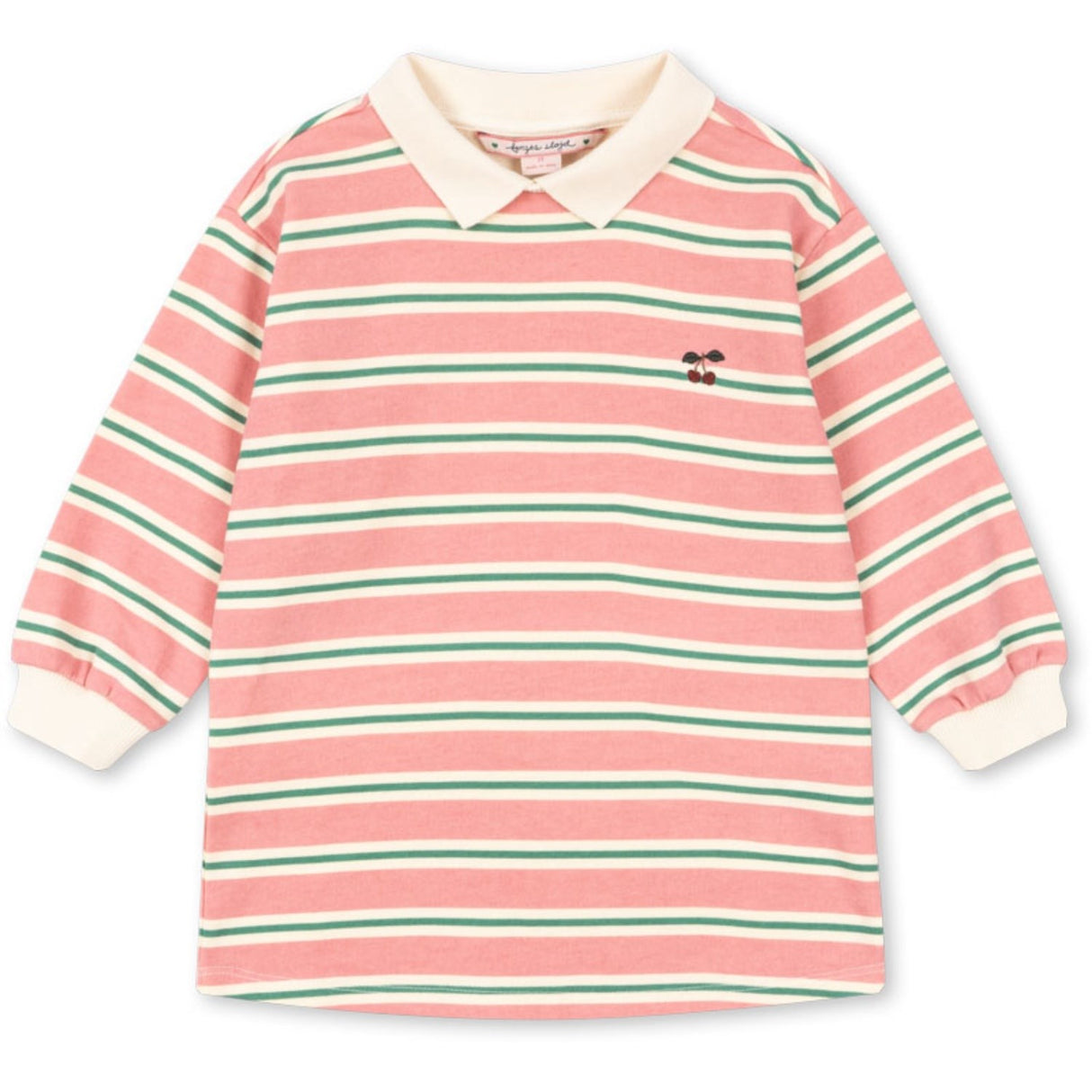 Konges Sløjd Blush Bound Stripe Spotty Ls Dress Gots