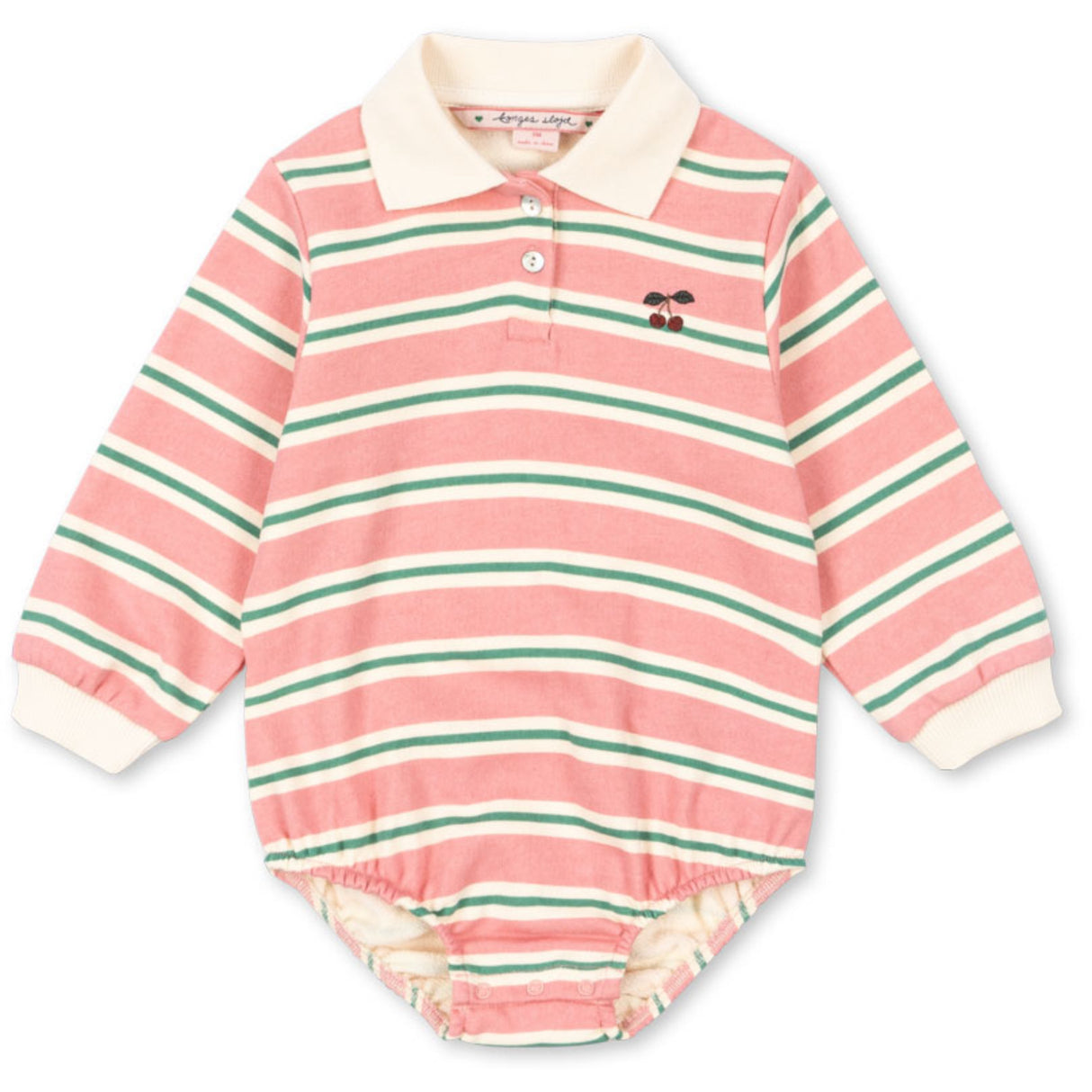 Konges Sløjd Blush Bound Stripe Spotty Ls Romper Gots