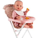 Así Martina Kollektion - High Chair With Bakke Og Hagesmæk, Til Dukker 36–46 Cm