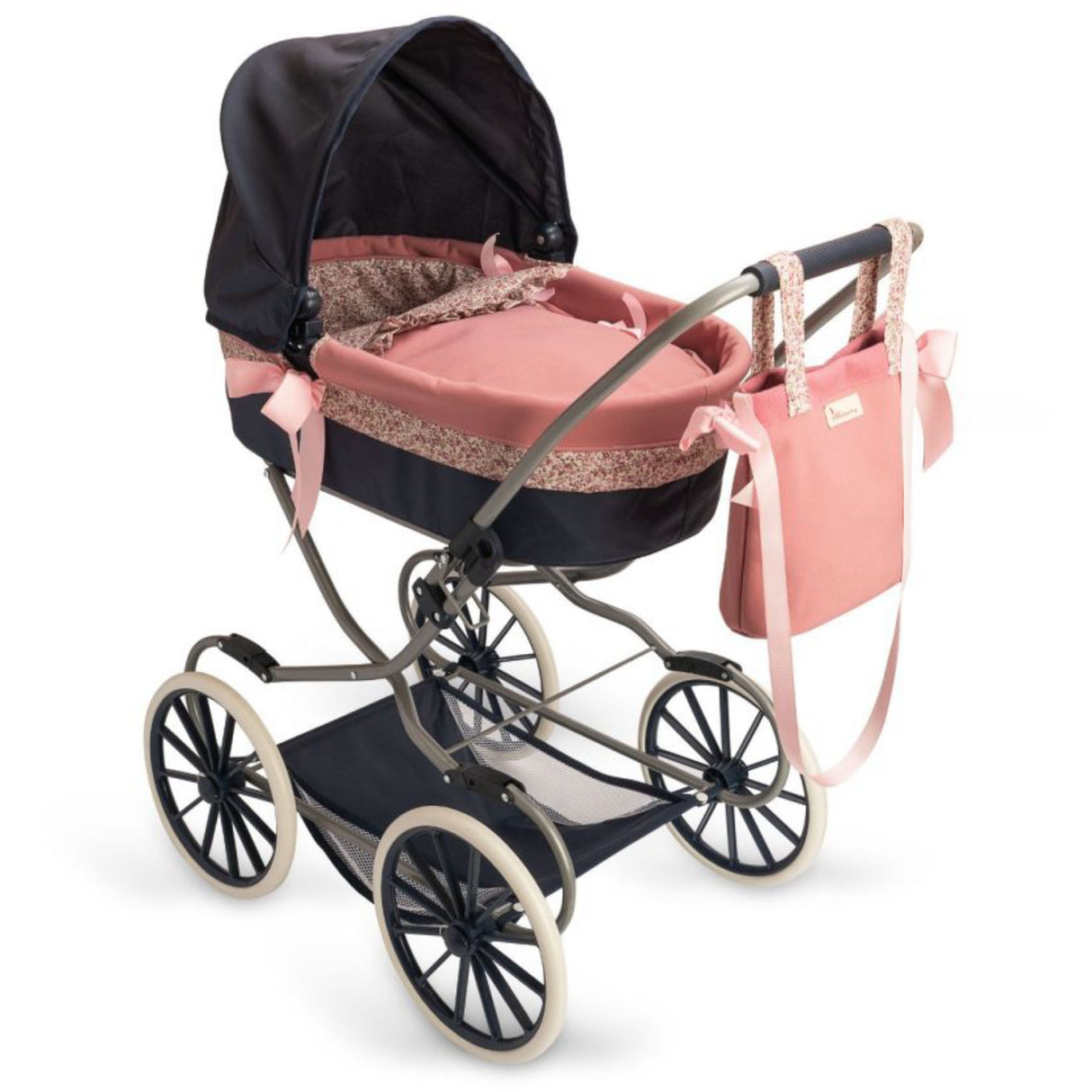 Así Martina Kollektion - Luksus Barnevogn, Lift Og Pram I Ét, Til Dukker 36–46 Cm