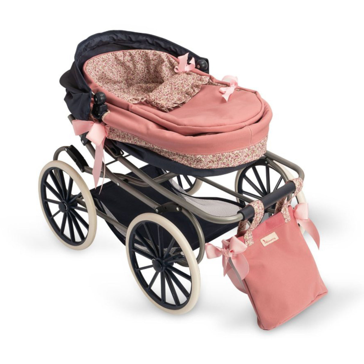 Así Martina Kollektion - Luksus Barnevogn, Lift Og Pram I Ét, Til Dukker 36–46 Cm