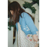 Konges Sløjd Verona Blues Cianna Ls Bow Dress Gots