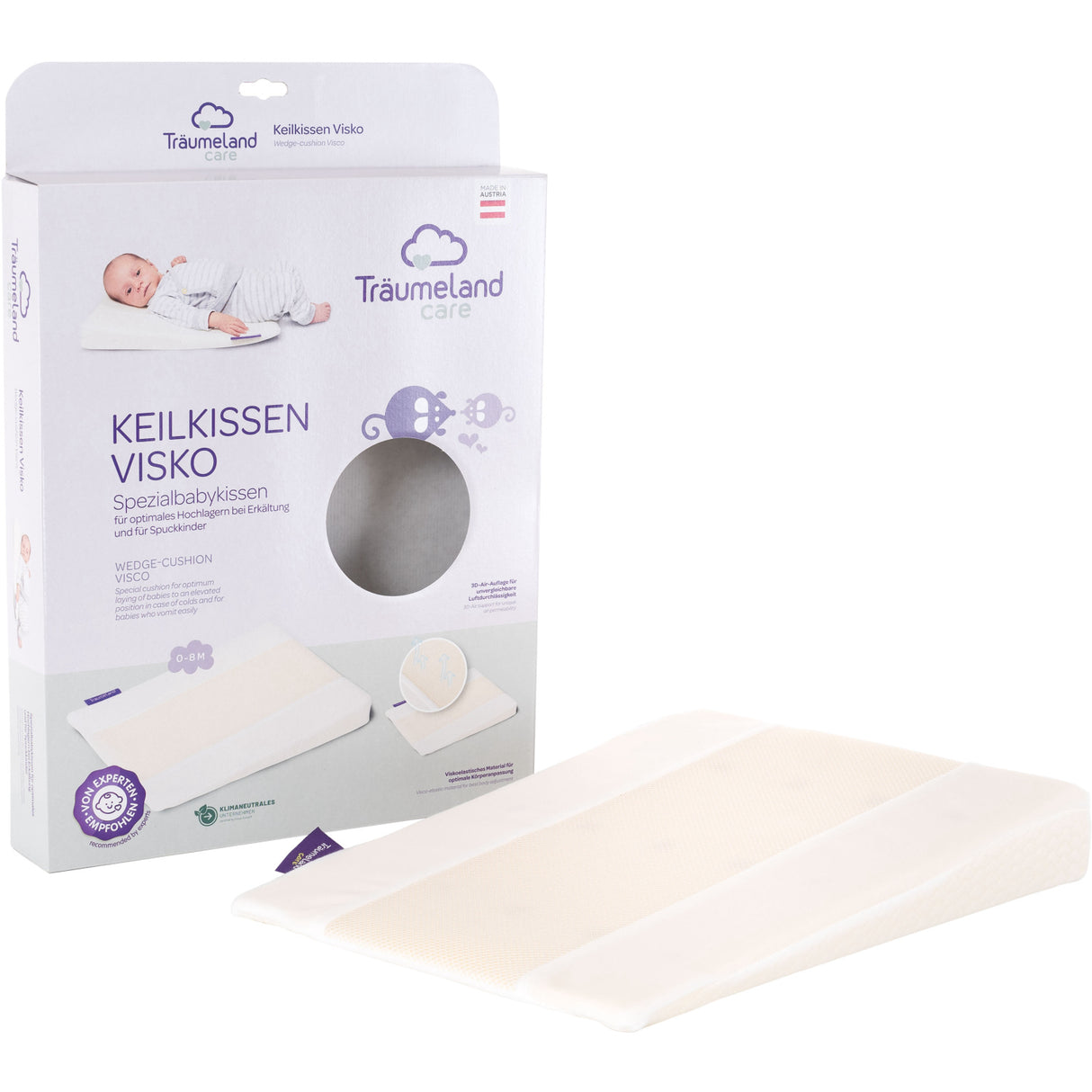 Träumeland White Wedge-Cushion Visco (From 0 To 8 Months)