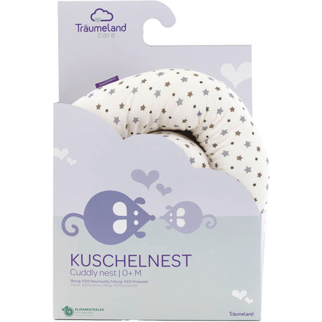 Träumeland White/Grey Cuddly Nest Grey Stars