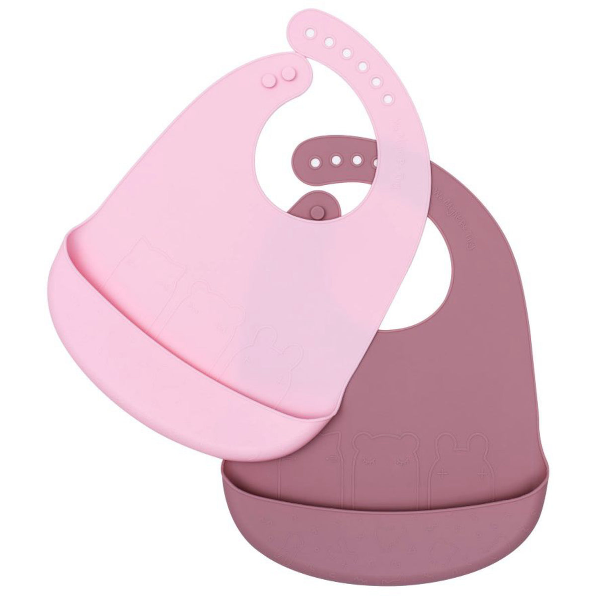 Buy We Might Be Tiny Lyserød & Støvet Rosa 2-Pack Bibs | Luksusbaby