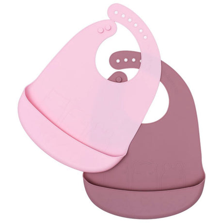 We Might Be Tiny Lyserød & Støvet Rosa 2-Pack Bibs