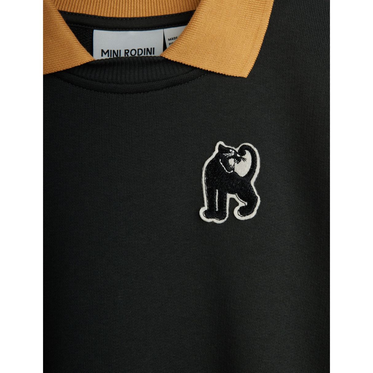 Mini Rodini Black Panther Patch Collar Sweatshirt
