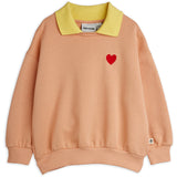 Mini Rodini Pink Heart Emb Collar Sweatshirt