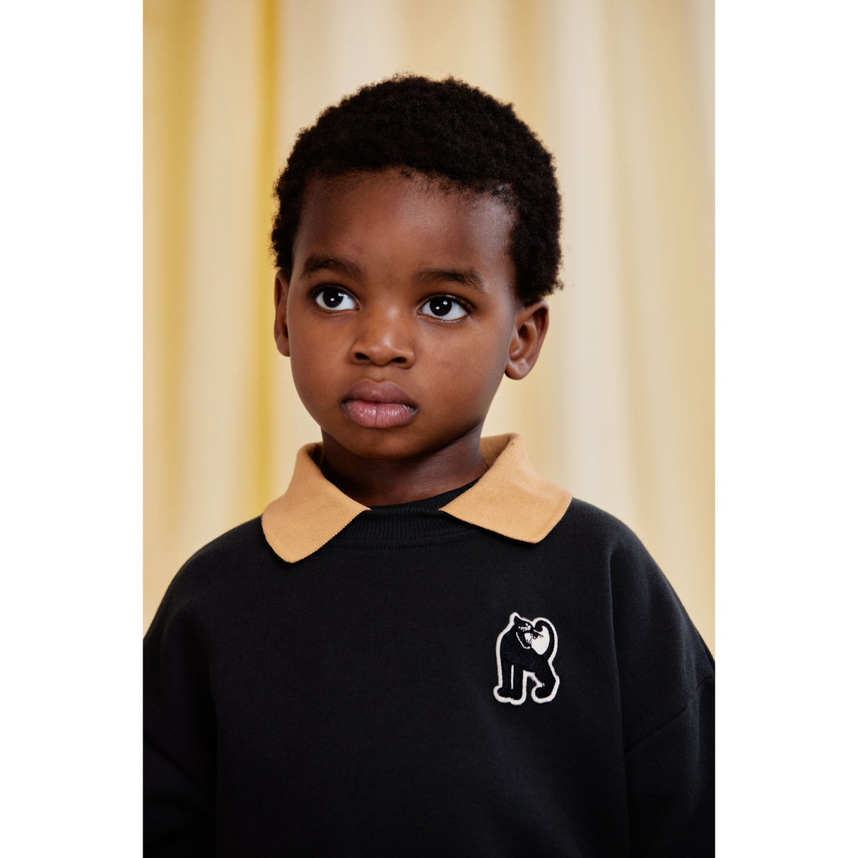 Mini Rodini Black Panther Patch Collar Sweatshirt