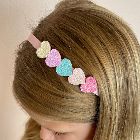 Bow's by Stær Rainbow Pastel Heart Headband