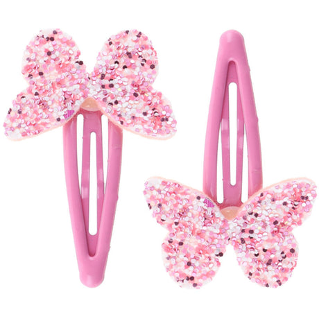 Bow's by Stær Pink Snap Hair Clip - Butterfly (2 Pack)