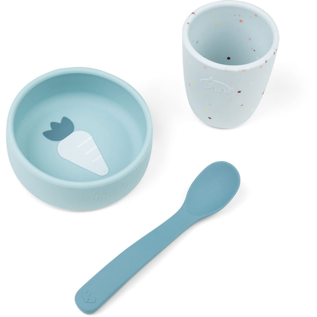 DonebyDeer Blue Silicone First Dinner Set