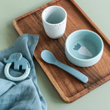 DonebyDeer Blue Silicone First Dinner Set