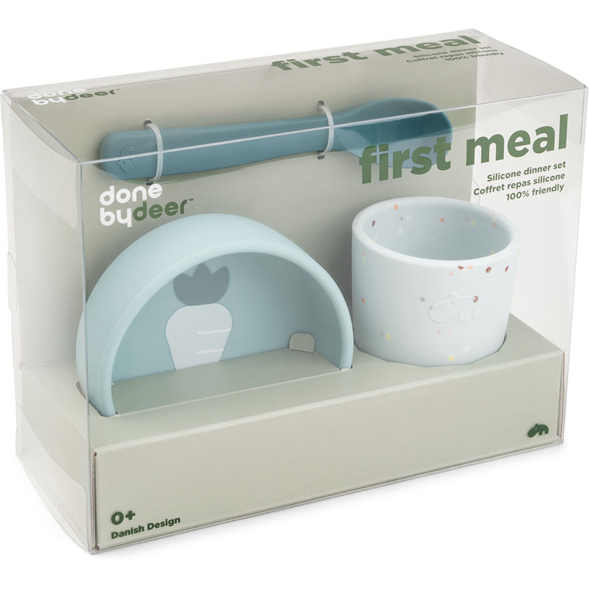 DonebyDeer Blue Silicone First Dinner Set