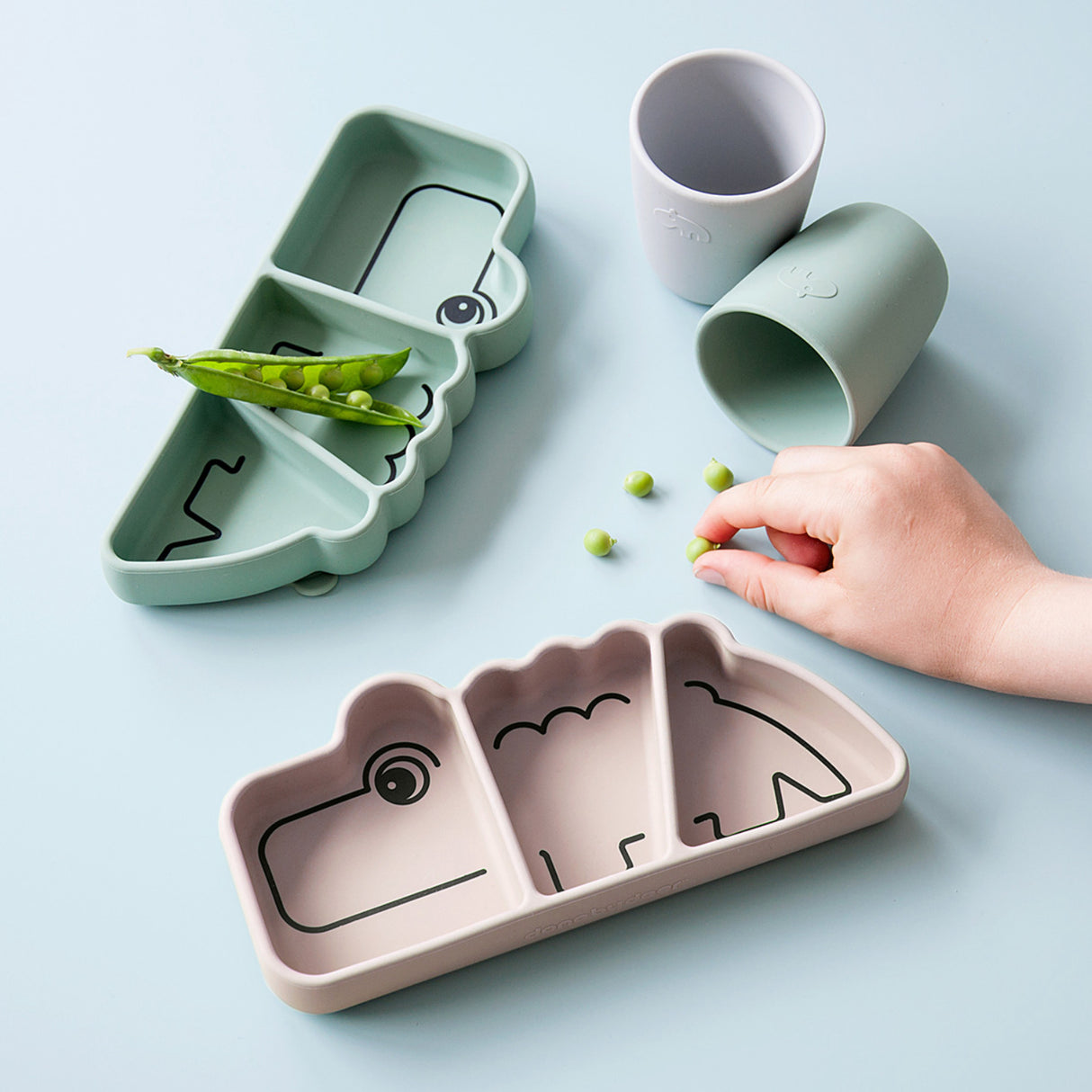 DonebyDeer Powder Stick & Stay Snack Plate Croco