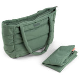DonebyDeer Green Quilted Changing Tote Bag