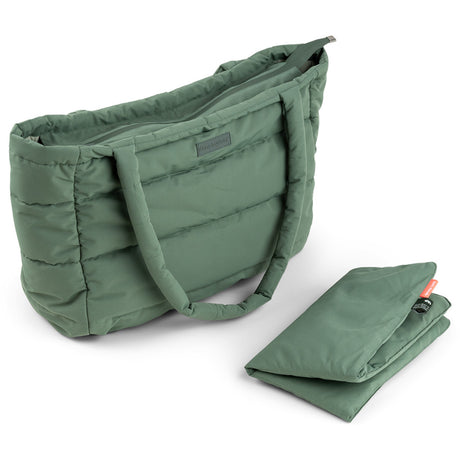 DonebyDeer Green Quilted Changing Tote Bag