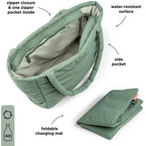 DonebyDeer Green Quilted Changing Tote Bag