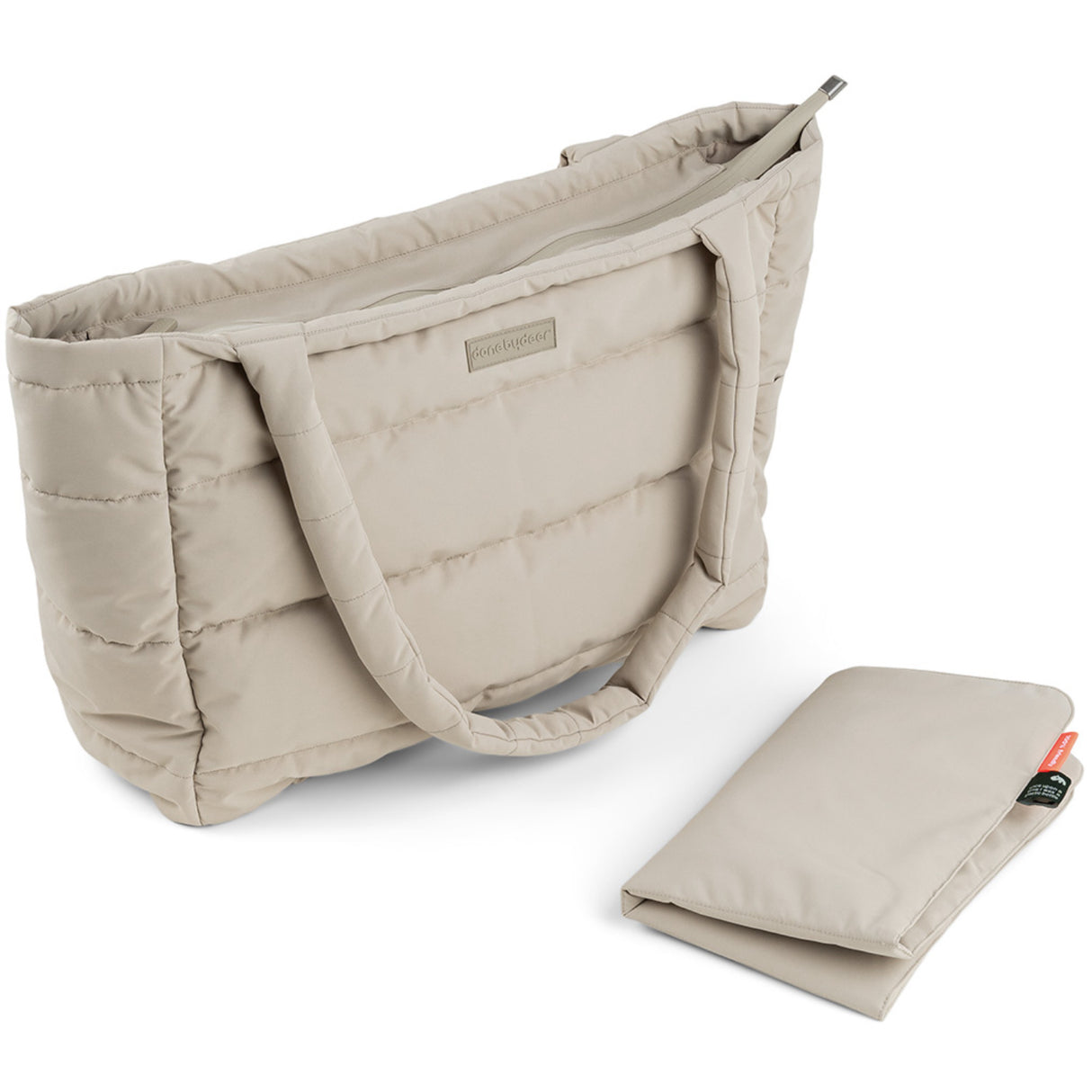 DonebyDeer Sand Quilted Changing Tote Bag