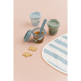 DonebyDeer Blue/Green Pull-Over Bib 2-Pack Stripes