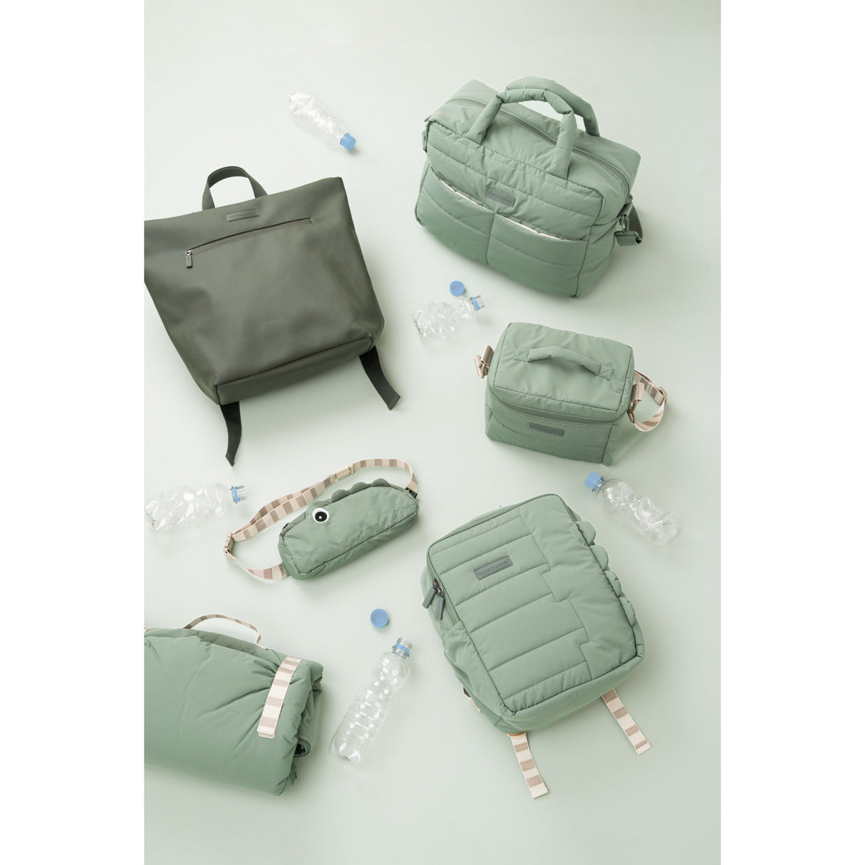 DonebyDeer Green Quilted Changing Bag