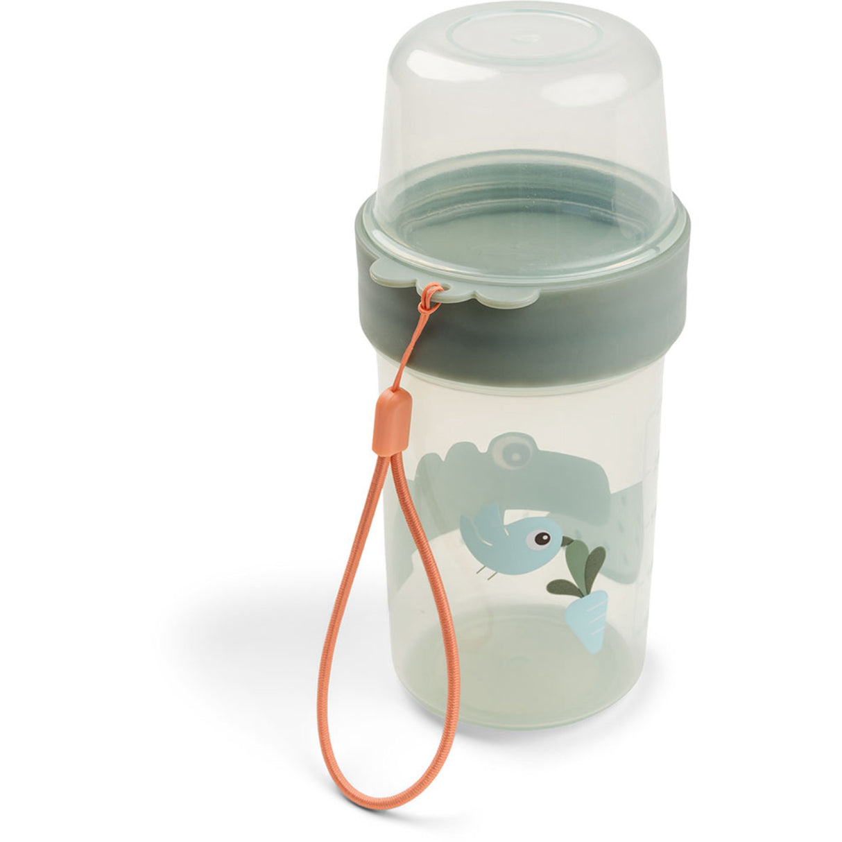 DonebyDeer Green To Go 2-Way Snack Container L Croco