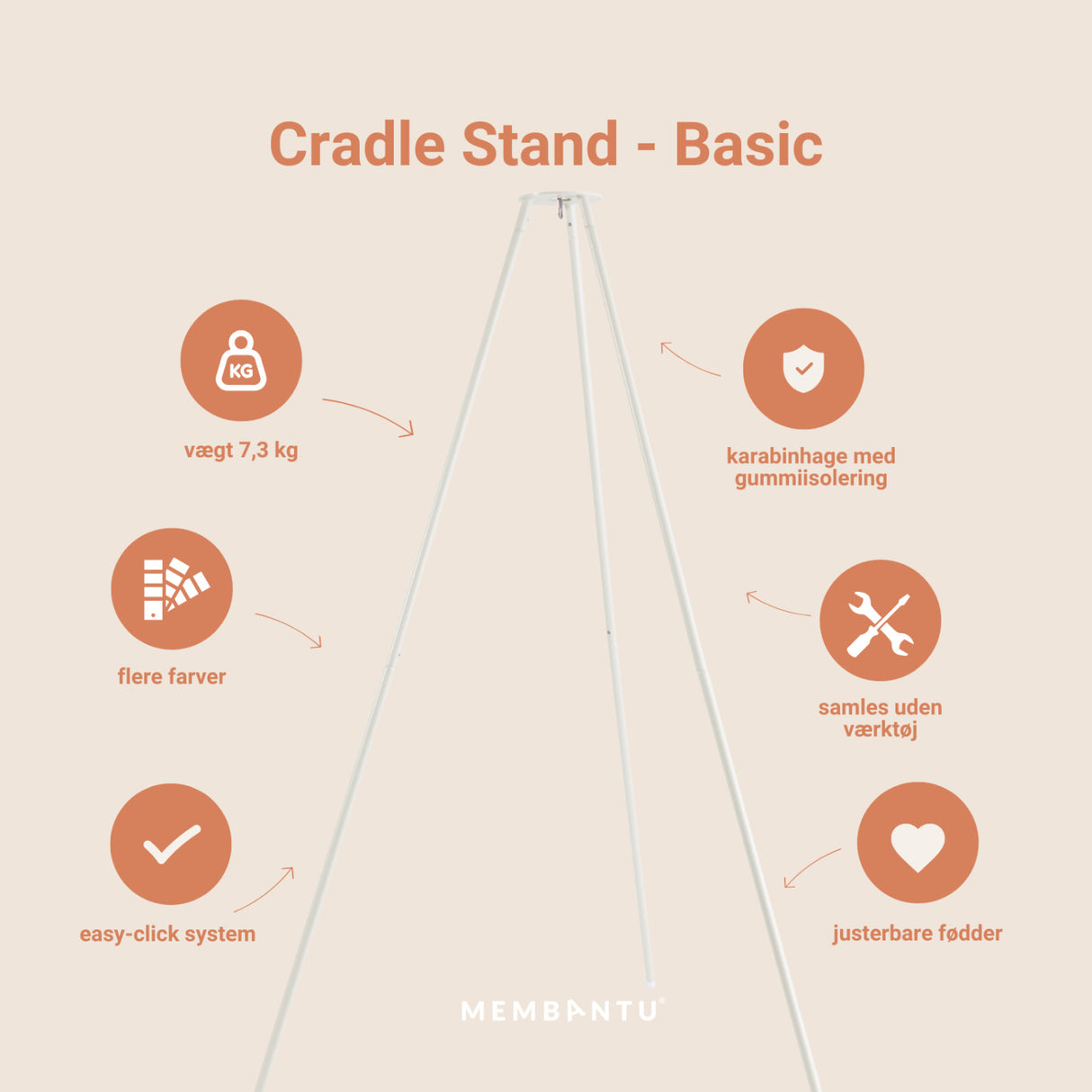MEMBANTU White Cradle Stand Basic