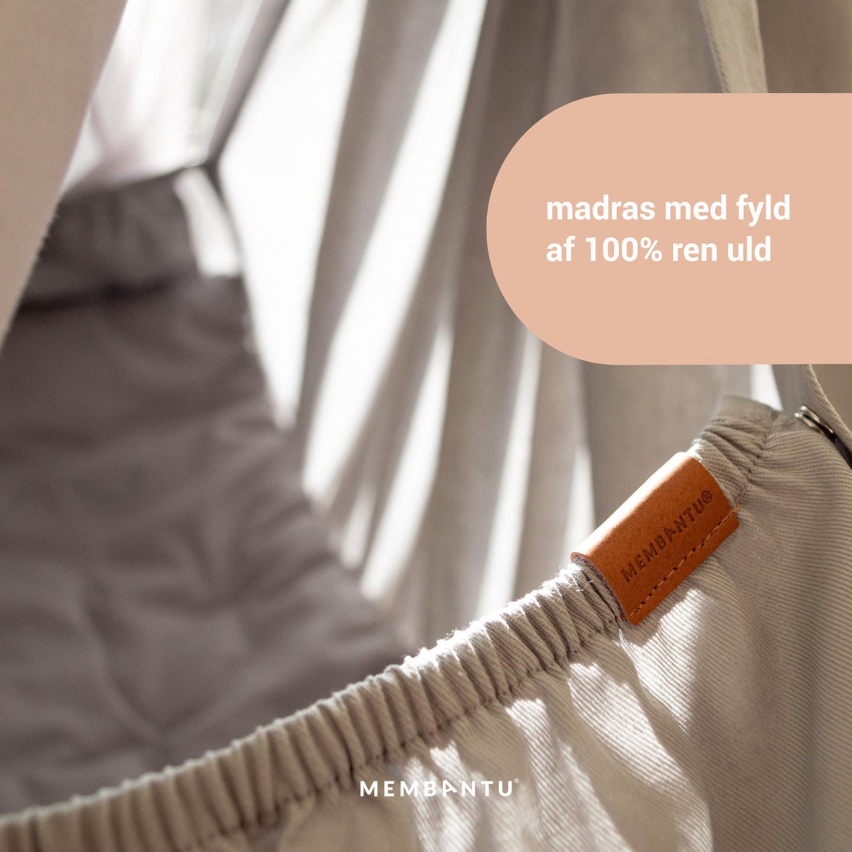 MEMBANTU Grey Organic Baby Hammock Premium