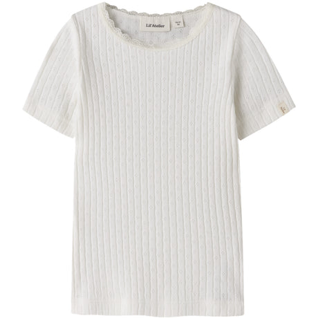 Lil'Atelier Coconut Milk Nmfhaldis Ss Slim Top Lil