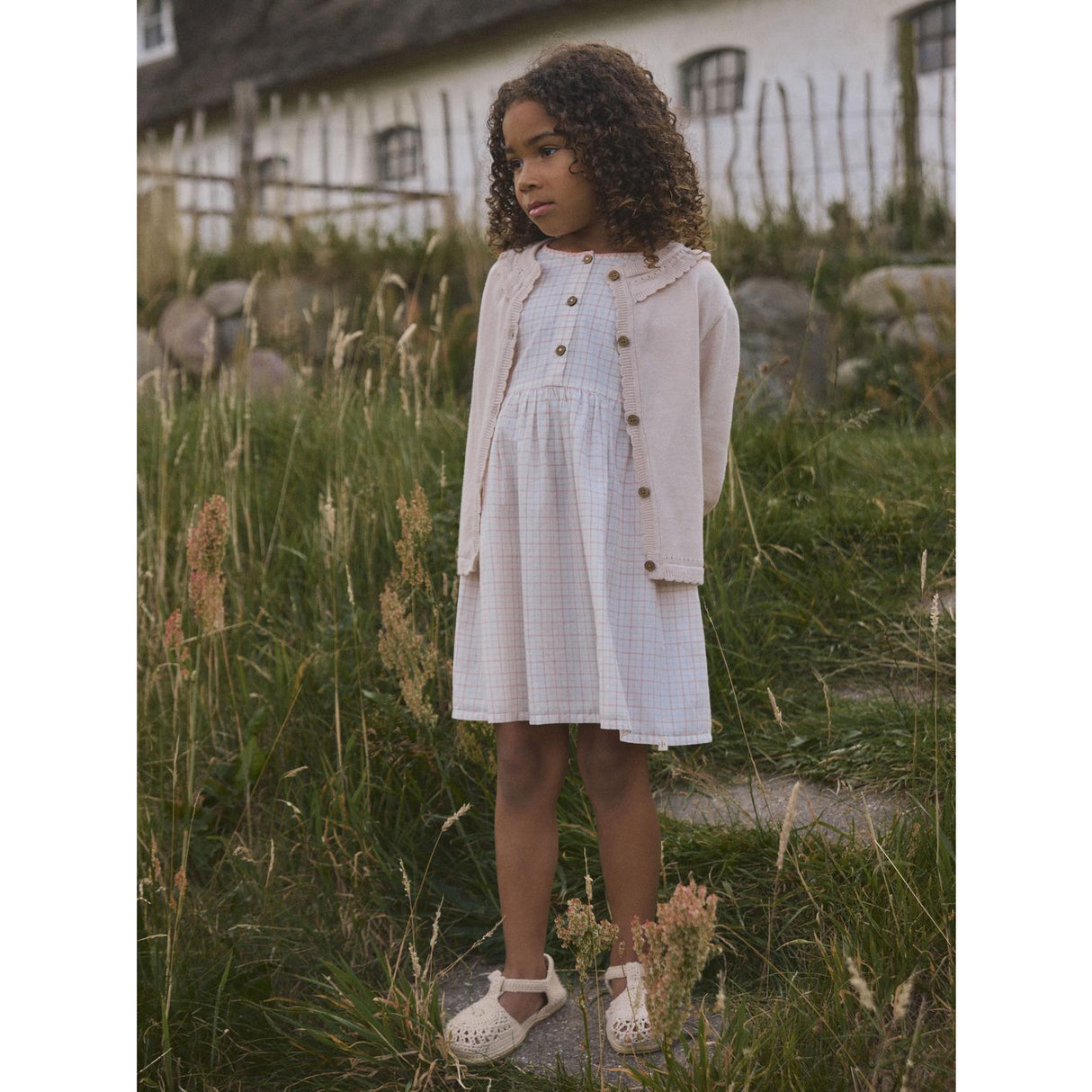 Lil'Atelier Coconut Milk Rose Tan Nmfhedda Sl Dress Lil