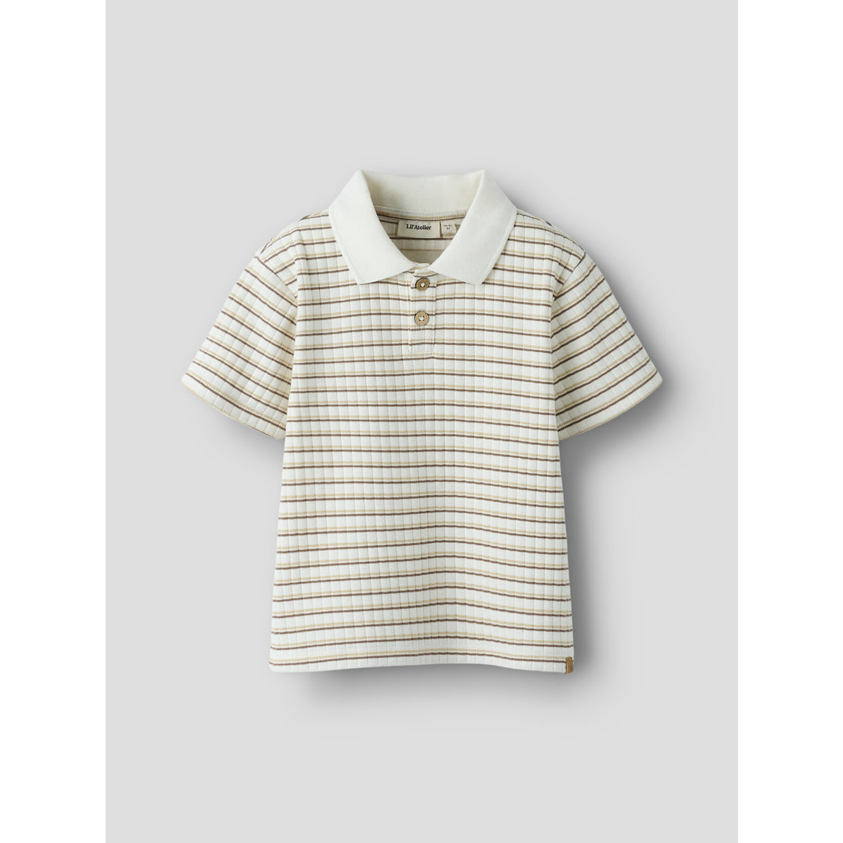 Lil'Atelier Coconut Milk Coca Mocha Nmmhaldur Ss Loose Polo Lil
