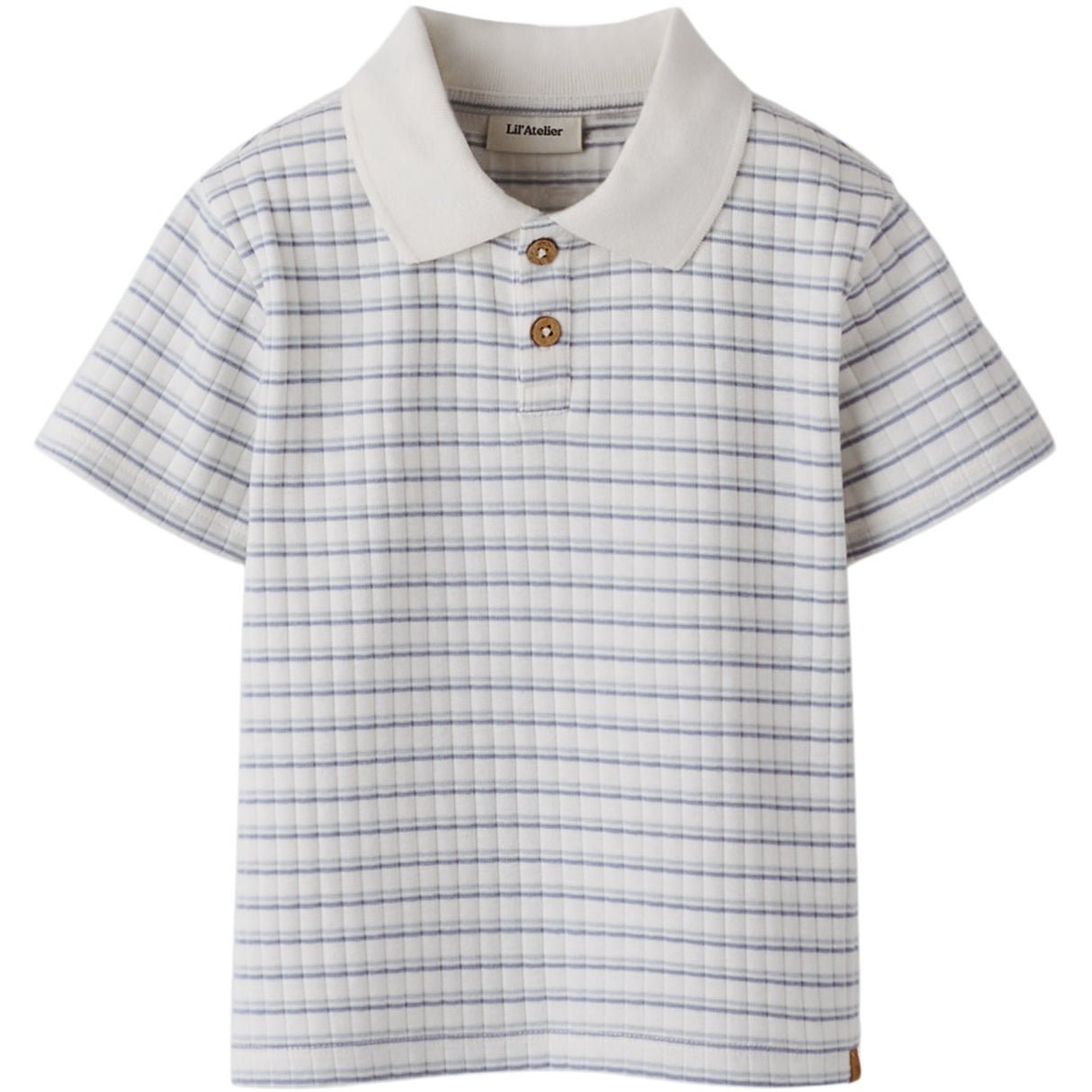 Lil'Atelier Coconut Milk Dusty Blue Nmmhaldur Ss Loose Polo Lil