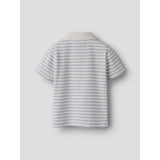 Lil'Atelier Coconut Milk Dusty Blue Nmmhaldur Ss Loose Polo Lil