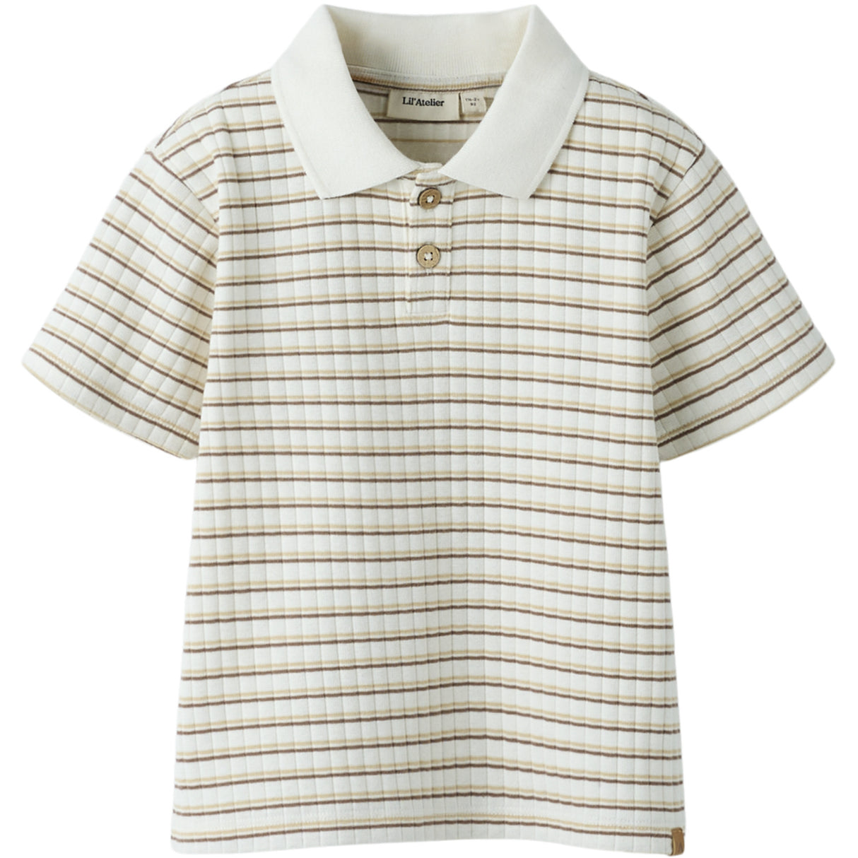 Lil'Atelier Coconut Milk Coca Mocha Nmmhaldur Ss Loose Polo Lil